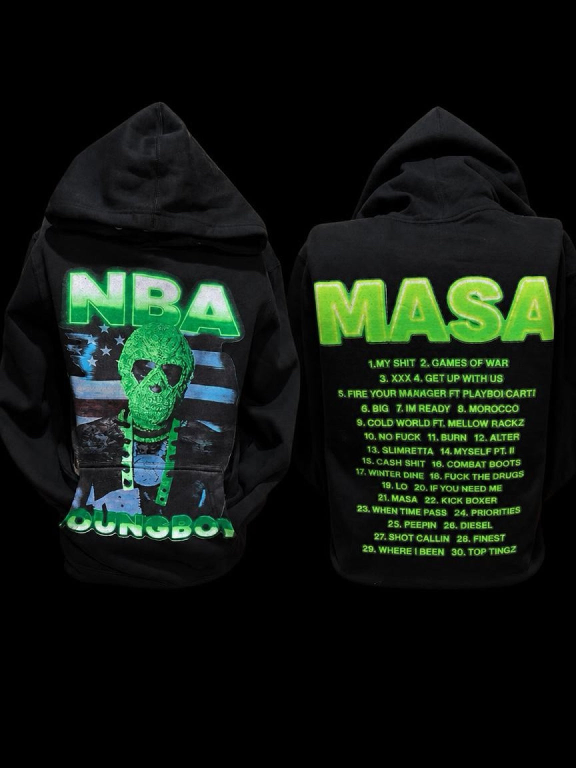 NBA YOUNGBOY MASA HOODIE (SMALL)