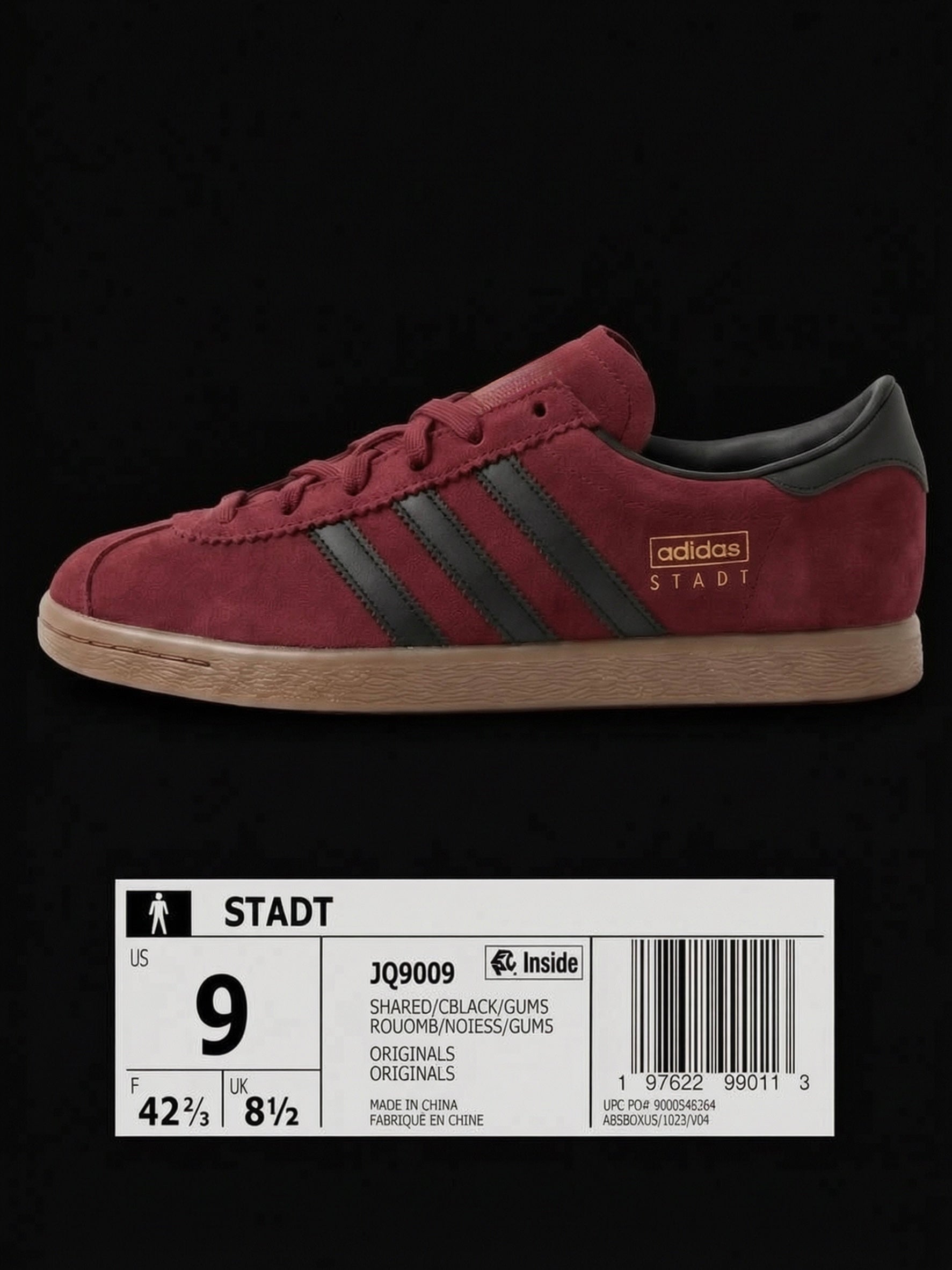 ADIDAS STADT SHOES (MENS 9)