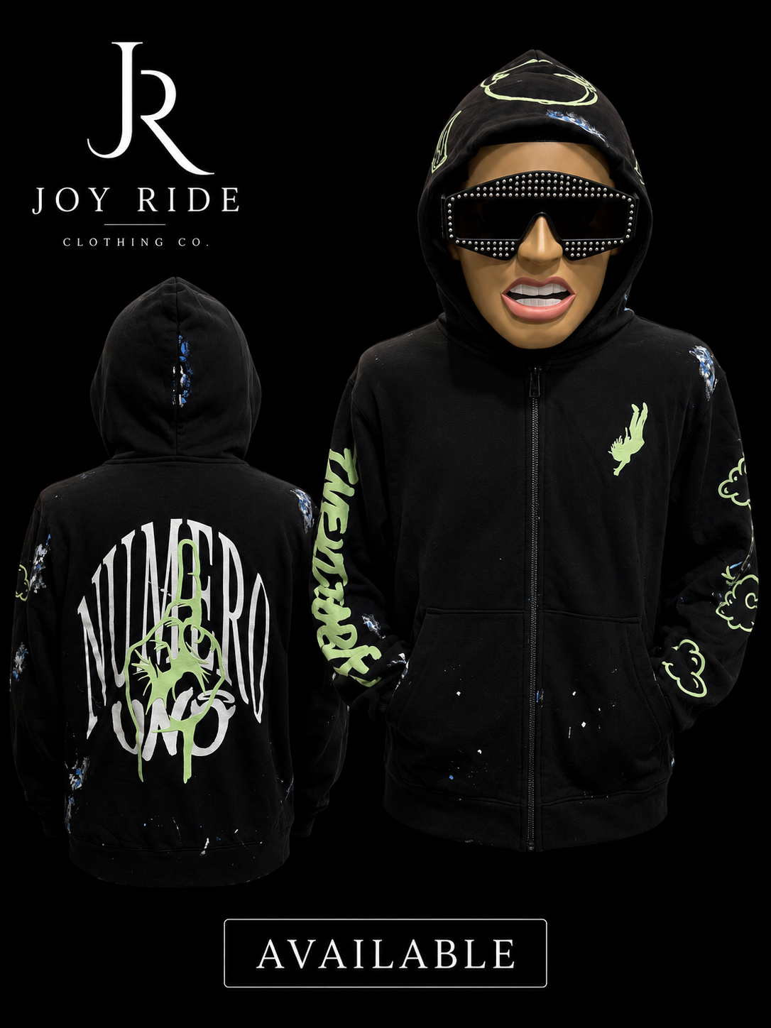 J. Cole Numero Uno Hoodie Glow-in-the-dark (Large)